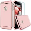 Husa 360 iPhone 6 Plus / 6S Plus Roz Ultrasubtire + Folie Sticla Securizata, Protectie Completa, Anti-soc, Anti-zgarieturi