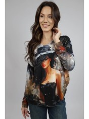 BLUZA SOFT CU MANECA LUNGA GULER V DIVA TALIE UNICA Multicolora foto