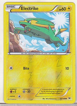 bnk crc Cartonas Pokemon 2015 Electrike 24/108 holo foto