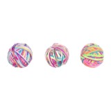 JUCARIE PENTRU PISICI MINGE MULTICOLORA CU CLOPOTEL 4,4CM (30BUC. DISPLAY), flamingo
