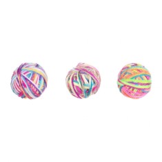 JUCARIE PENTRU PISICI MINGE MULTICOLORA CU CLOPOTEL 4,4CM (30BUC. DISPLAY) foto