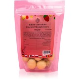 Să M&acirc;ncăm Sănătos Căpșuni liofilizate &icirc;n ciocolată albă 200 g fructe uscate prin congelare cu ciocolata 200 g