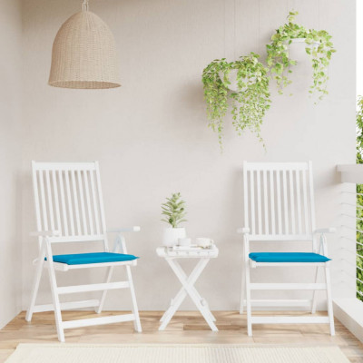 vidaXL Perne scaune grădină 2 buc. albastru 40x40x3 cm țesătură Oxford foto
