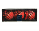 Set 3 globuri Shiny Red Berry, Decoris, &Oslash;8 cm, sticla, rosu