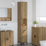 vidaXL Dulap de baie &icirc;nalt cu ușă stejar artizanal 31.5 x 33 x 190 cm