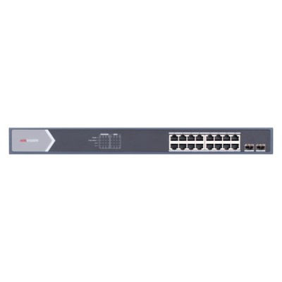 Switch 16 porturi gigabit PoE, 2 porturi SFP, Smart Management - HIKVISION DS-3E1518P-SI foto