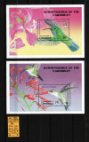 Timbre Dominica, 1992 | Păsări colibri din Caraibe | 2 Coliţe MNH | aph, Fauna, Nestampilat