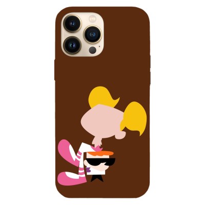 Husa compatibila cu Apple iPhone 15 Pro Max, Viceversa, model Dexter and Dee Dee drawing , Silicon, TPU foto