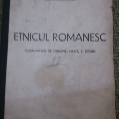 ETNICUL ROMANESC C RADULESCU MOTRU Comunitate de Origine, Limba si Destin 1942