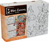 Set creatie 3 mini-tablouri pe sfoara - pasari, fluturi, flori, jungla - 4 modele | Wins Holland