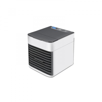 Mini Racitor aer portabil,AIR COOLER , 3 functii (racire, umidificare, purificare aer), Alimentare USB, Alb foto
