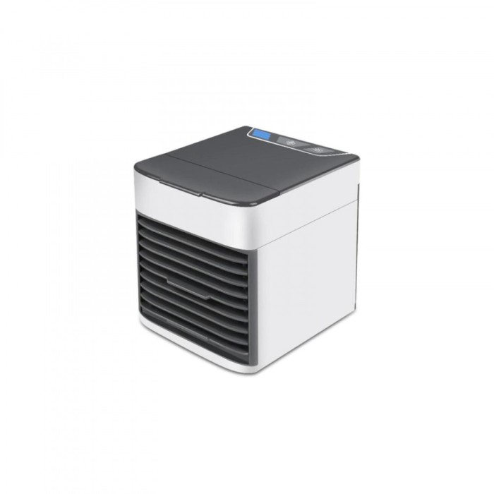 Mini Racitor aer portabil,AIR COOLER , 3 functii (racire, umidificare, purificare aer), Alimentare USB, Alb