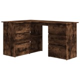 Birou de colt, stejar fumuriu, 145x100x76 cm, lemn prelucrat, DKD Home Decor