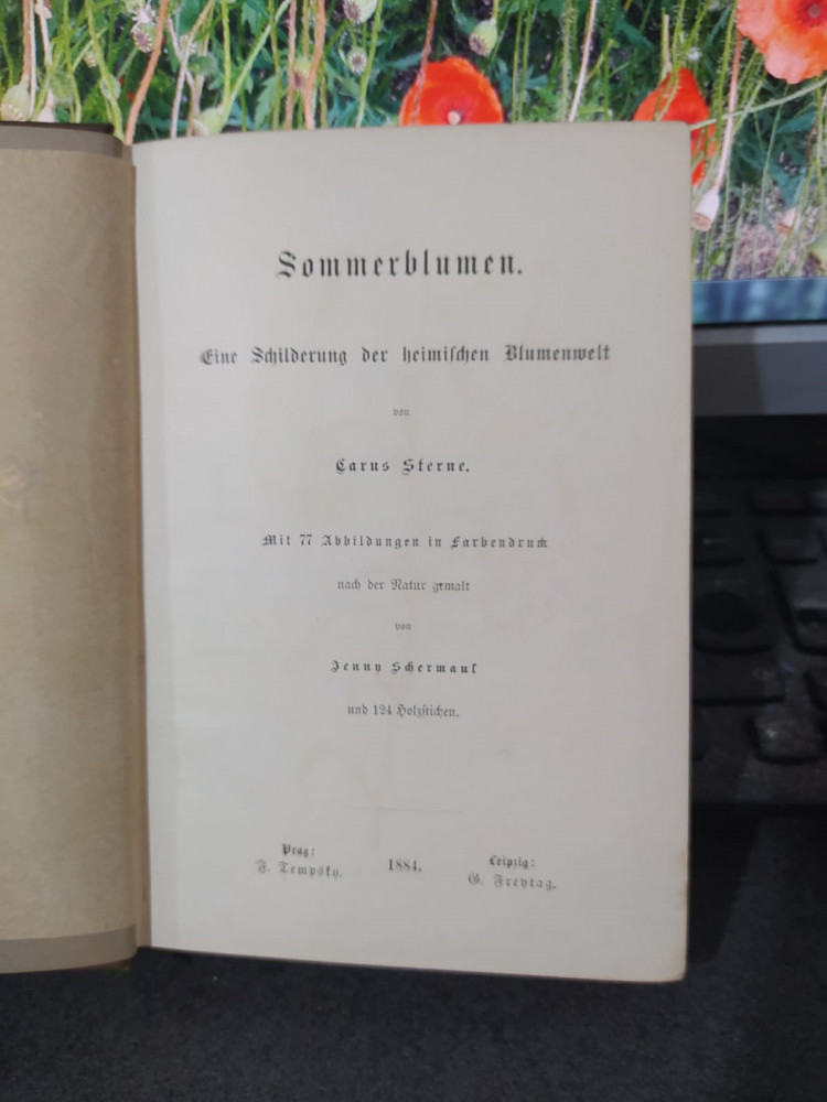 Carus Sterne, Sommerblumen, Prag, Leipzig 1884, 77 cromolitografii, 084 |  Okazii.ro