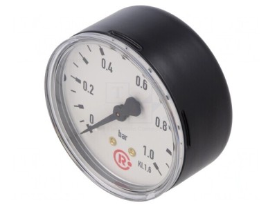 Manometru 0-1 Bar 63mm pentru Lichide și Gaze Inerte foto