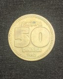 Moneda 50 dinari 1992 Iugoslavia