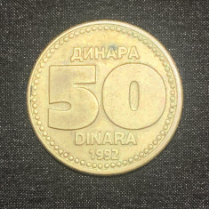 Moneda 50 dinari 1992 Iugoslavia