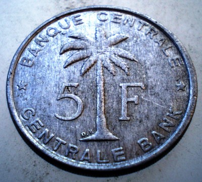 7.733 CONGO RUANDA URUNDI 5 FRANCS 1959 foto