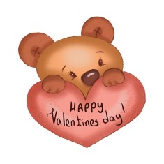 Sticker decorativ Ursulet, Multicolor, 57 cm, 3282ST foto