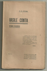 G.D.Scraba / VASILE CONTA, STUDIU FILOZOFIC - editie anii 1920 foto