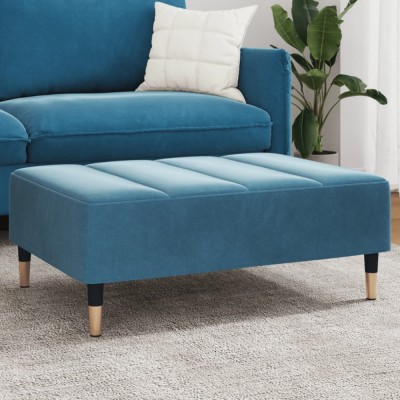 vidaXL Taburet, albastru, 77x55x31 cm, catifea foto
