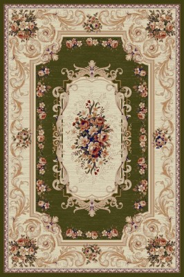 Covor Model Lotos 535-310, Marime 50 x 80 cm, Verde, Inaltime Fir 8 mm, Antialergic, Polipropilena, Living, Dormitor, Sufragerie, Birou foto