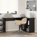 VidaXL biroul de colț Black Oak Oak negru Lemn ingineresc Mediu