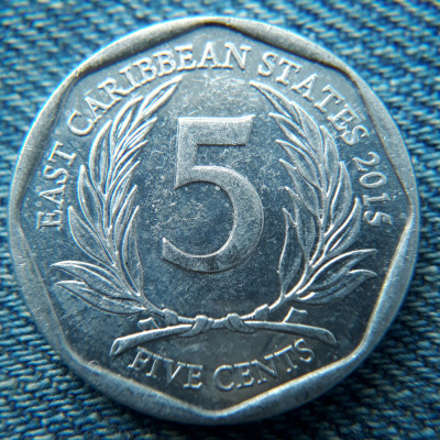 2g - 5 Cents 2015 East Caribbean States / Caraibe foto