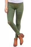 Cumpara ieftin Q696-12 Pantaloni din denim cu taieturi si buzunare, L, S