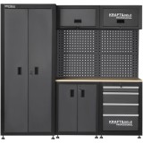 Mobilier pentru atelier, banc de lucru, set complet, antracit, Kraft