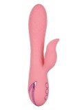 Vibrator Rabbit CalExotics Pasadena Player, Silicon, Roz, 21.5 cm, 10 Moduri Vibratie, Waterproof, USB Reincarcabil