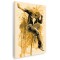 Tablou canvas barbat dans hip-hop crem, ocru, negru 1232 Tablou canvas pe panza CU RAMA 60x90 cm