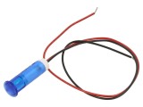 Lampă de control LED albastră &Oslash;8mm, 12V DC, APEM