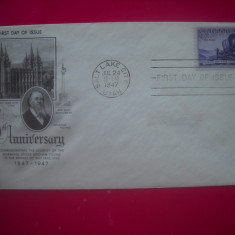 HOPCT PLIC S FDC 964 SALT LAKE CITY -100 ANI 1847-1947 /BRIGHAM YOUNG -SUA