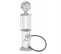 Dozator de bauturi in forma de pompa benzinarie, ideal pentru suc sau bere, 950 ml, 48 cm, argintiu