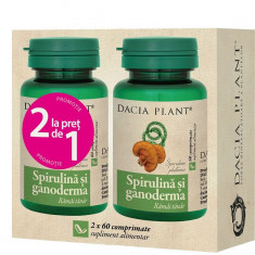 PACHET SPIRULINA SI GANODERMA 60cpr 1+1 (cadou) DACIA PLANT