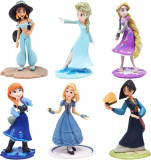 6cs Frozen Cake Toppers, Set de mini figurine, Topper pentru tort de aniversare, Decoratiuni de petrecere Frozen, Decoratiuni de aniversare Frozen, De