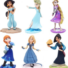 6cs Frozen Cake Toppers, Set de mini figurine, Topper pentru tort de aniversare,