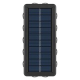 Lampa Solara, 8+4 LED, Lumina Alba Calda, din ABS+PC, 8 x 17.7 x 3.7 cm, Negru