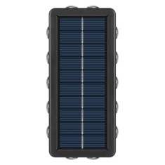 Lampa Solara, 8+4 LED, Lumina Alba Calda, din ABS+PC, 8 x 17.7 x 3.7 cm, Negru