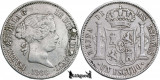 1866, 1 Escudo - Isabela a II-a - Regatul Spaniei, Europa, Argint