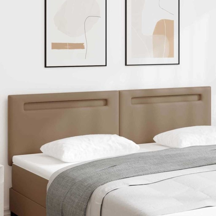 vidaXL Tăblie de pat design simplu cappuccino 180 cm piele ecologică