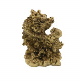 Statueta feng shui dragon cu perla mic din rasina 7cm, Stonemania Bijou