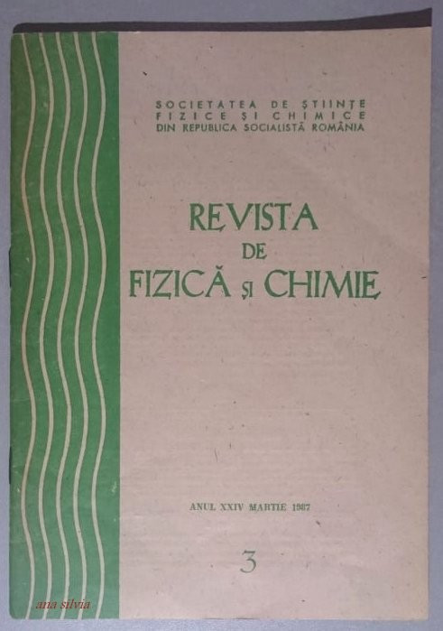 Revista de fizica si chimie - nr. 3/martie din 1987