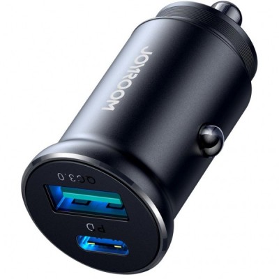 Incarcator Auto Joyroom JR-CCN05, 30W, 3A, 1 x USB-A - 1 x USB-C, Negru foto