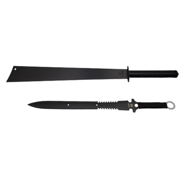 Set doua sabii de vanatoare, DEPOX&reg;, Ninja Blade, 81 cm, negru, teaca inclusa