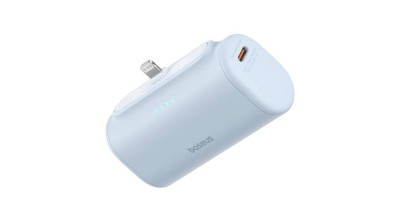 Baterie externă compactă Baseus, 5000mAh, 20W (albastru) foto