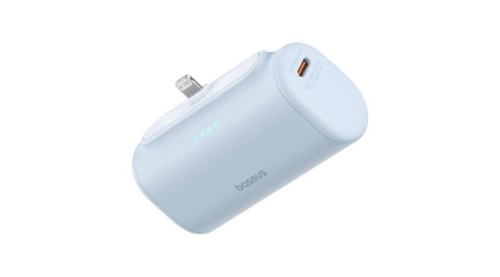 Baterie externă compactă Baseus, 5000mAh, 20W (albastru)