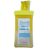 Husa subacvatica cushion waterproof flippy, snowproof, universala, dungata, cu snur, pentru telefon sau documente, galben
