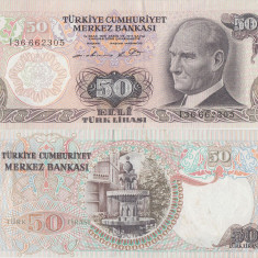 1976 (4 Septembrie), 50 Turkish Lira (P-188a.1) - Turcia